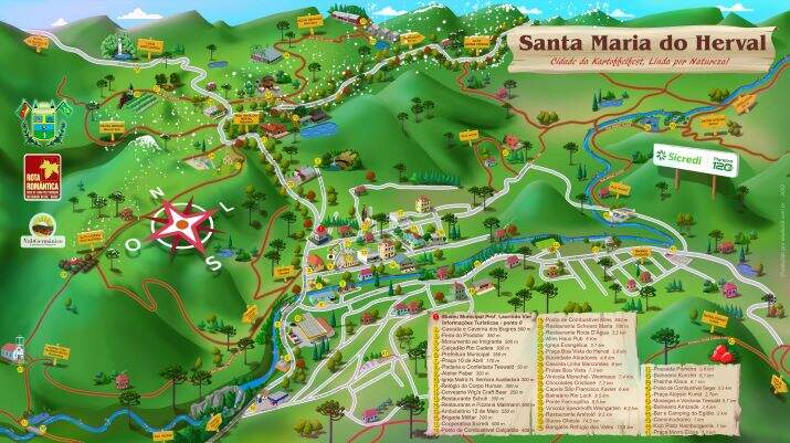 Mapa Turístico Santa Maria do Herval 2021